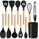 thumbnail image 1 of Set 12 Utensilios Cocina Mango Silicona Y Madera Repostería Negro, 1 of 3