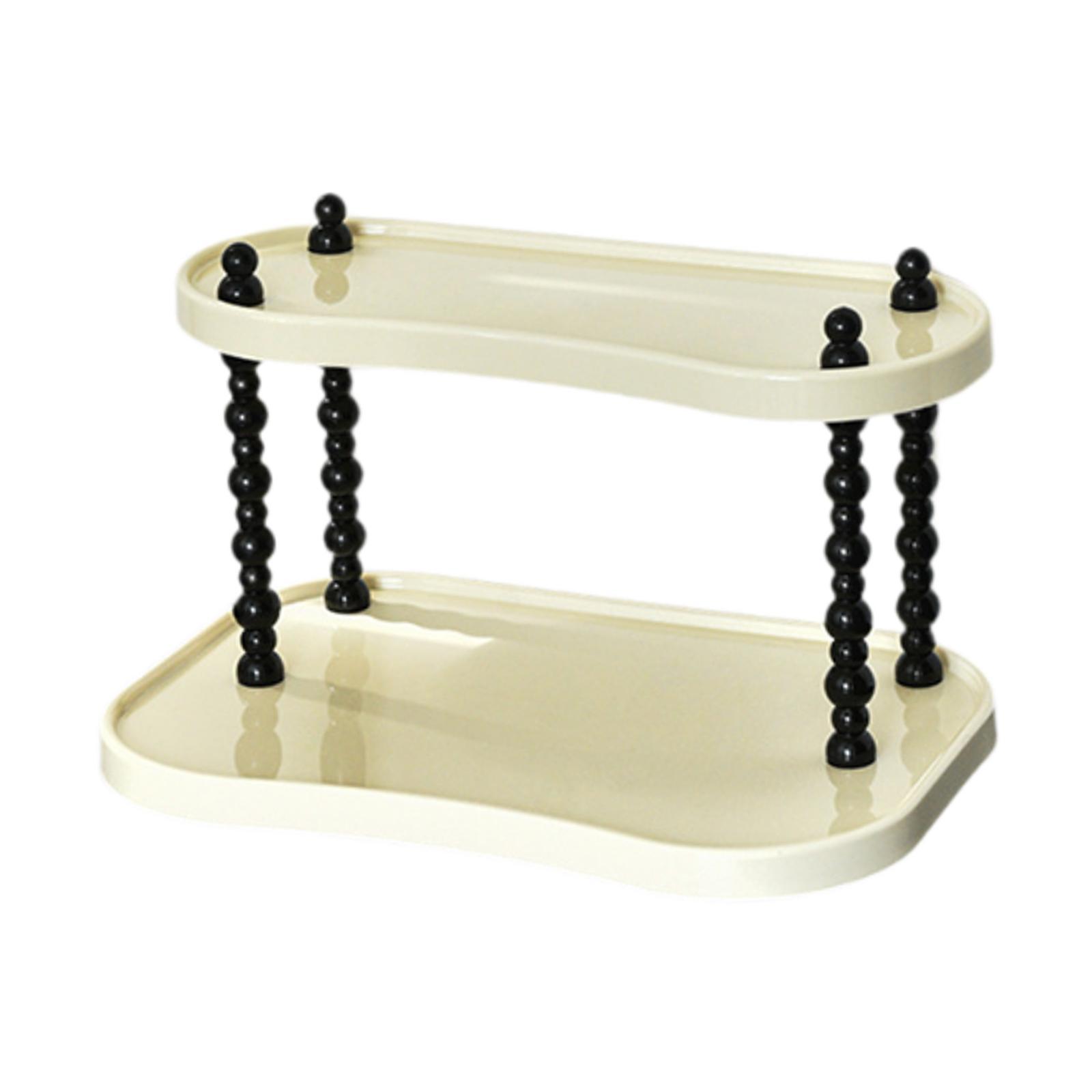 Magideal - Estante De Almacenamiento De 2 Niveles, Organizador De Escritorio, Soporte Para Perfumes, Estante De Exhibición Para Almacenamiento De Cosméticos Para