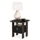 thumbnail image 4 of Mesa auxiliar Furinno Andrey, juego de 2 unidades con cajón para papelera, color marrón oscuro, 4 of 6