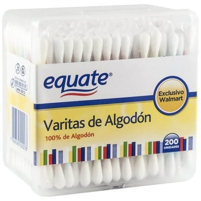 Varitas De Algodón Caja 200 Un Equate