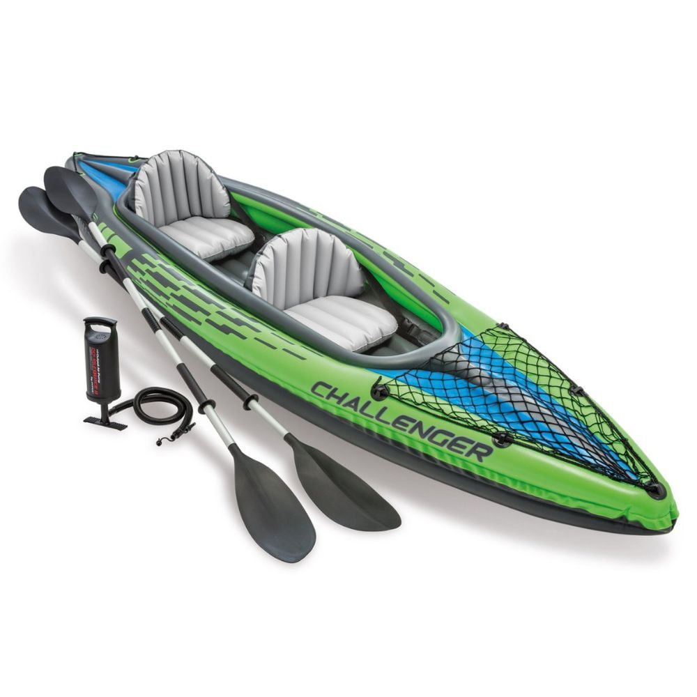 Intex - Kayak Inflable Challenger K2 Set Capacidad 2 Personas