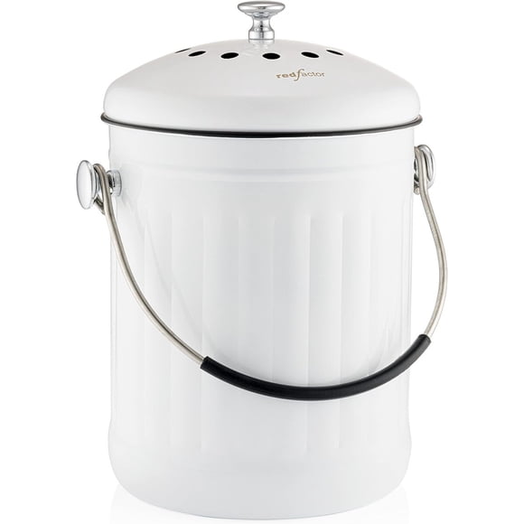 Compostera de cocina RED FACTOR de acero inoxidable, 5 L