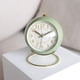 thumbnail image 2 of Reloj de metal de estilo europeo, ingenioso, silencioso, redondo, electrónico, de cuarzo, para niños, para sala de estar y dormitorio, verde claro., 2 of 5