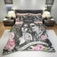 thumbnail image 1 of Sugar Skull Husband Wife To Love And Be Loved Drawing Quilt Duvet Cover Set3-Piece Bedding Set, 1 of 5