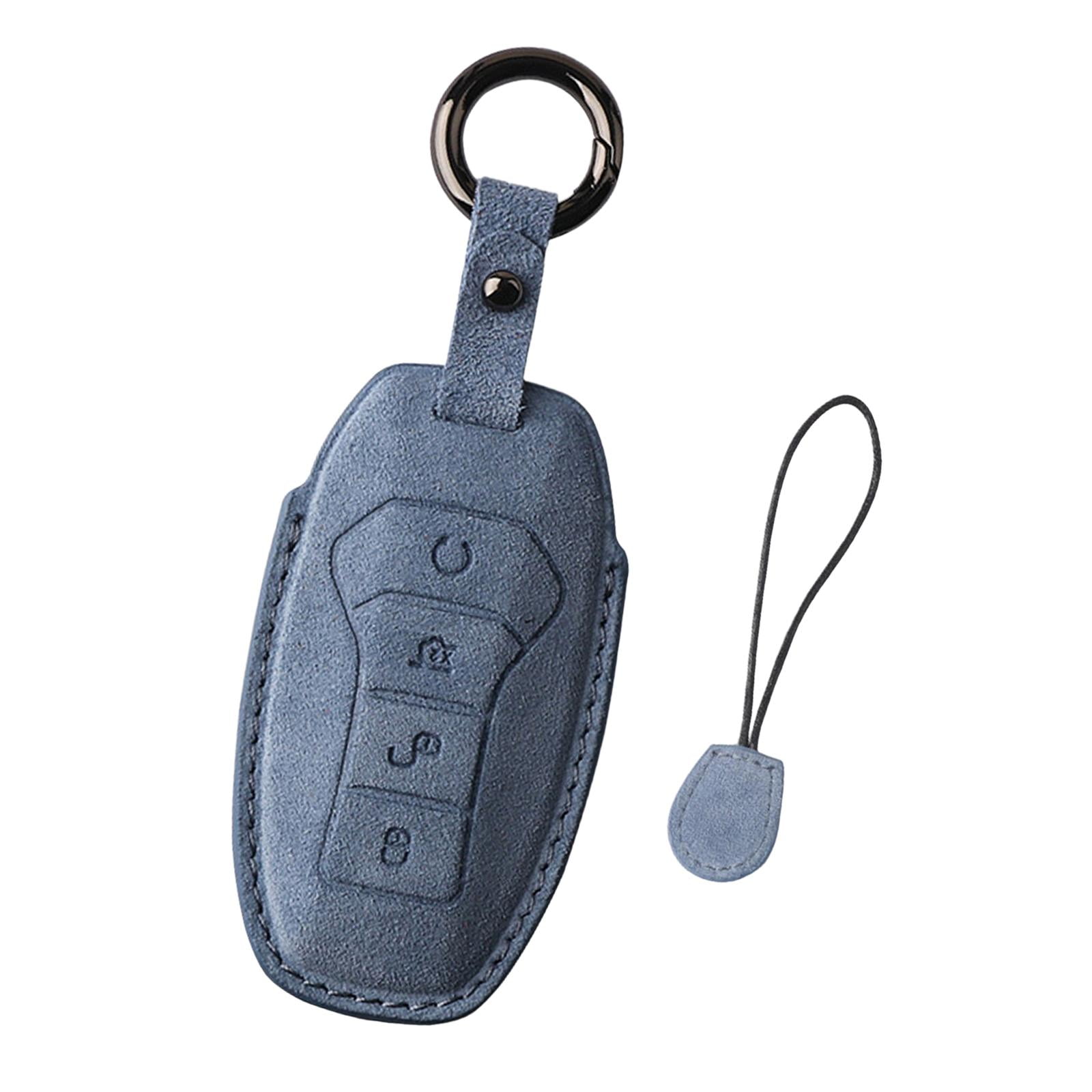 Magideal - Funda De Control Remoto De Coche, Gamuza A Prueba De Polvo, Accesorios Automotrices De Moda, Protector De Llave Inteligente, Carcasa De Control Remoto Azul Marino
