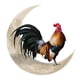 thumbnail image 4 of Creativo Gallo Metal pared arte escultura adorno colgante cartel colgante ilustraciones para cocina Patio exterior decoración para hogar 30 centimetros, 4 of 5