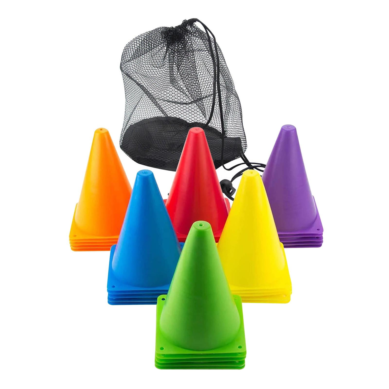 Magideal - Pack De 30 Conos De Entrenamiento De Fútbol, Material De Entrenamiento, Resistente, 18 Cm, Ligero, Con Bolsa De Transporte Para Entrenamiento De Fút