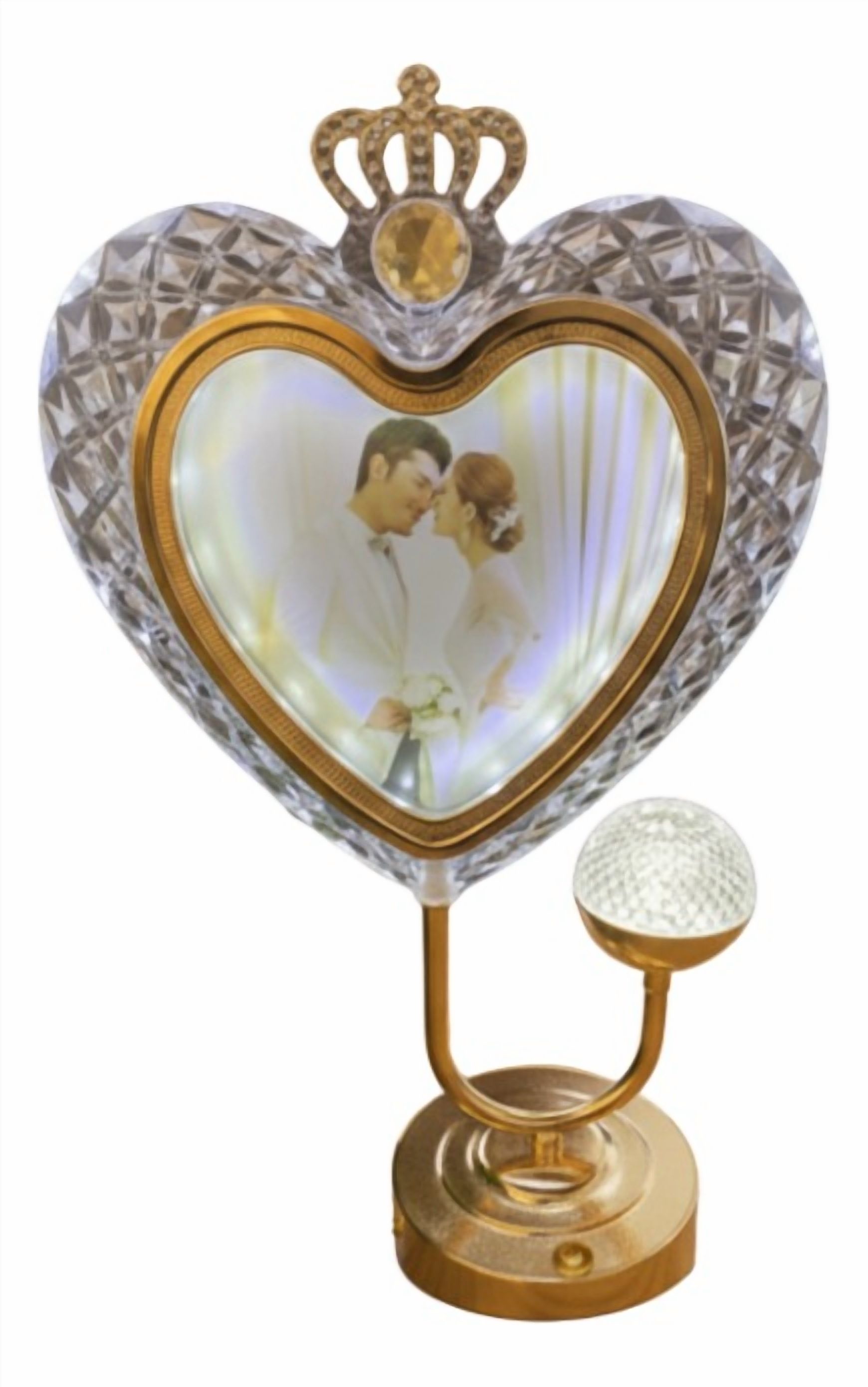 Genérico - Portarretrato Decorativo Corazón Digital Corona Imperial Jhn