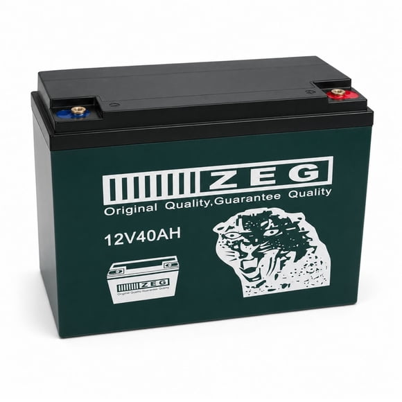 Batería AGM ZEG 12V 40Ah Solar Respaldo Verde