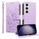 thumbnail image 4 of Funda Cartera para Samsung Galaxy S25 Plus Perro Cachorro Grabado con Tarjetas Soporte Correa Morado, 4 of 6