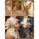 thumbnail image 1 of Letrero estaño metal conejo Pascua vintage conejo flor huevo primavera arte pared hogar granja cocina dormitorio 20x30cm, 1 of 6