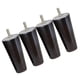 thumbnail image 4 of 4pcs Forma De Cono De Eucalipto Muebles De Madera Maciza Sofá Patas Negras 4 * 6 * 12cm, 4 of 4