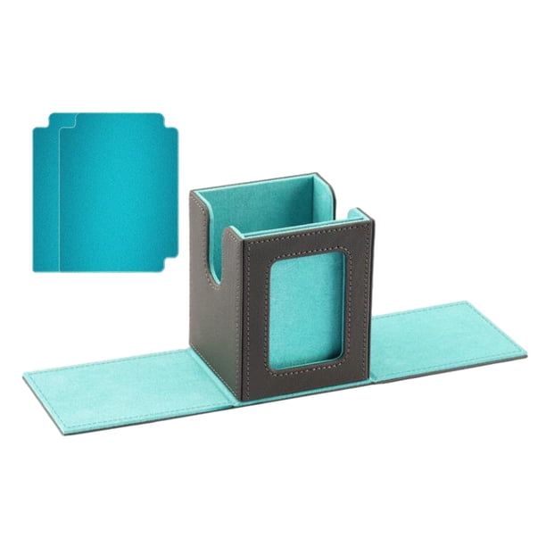 Caja De Baraja De Cartas Coleccionables Para Juego De Cartas De Béisbol, Organizador De Cartas Con Capacidad Para Más De 100 Cartas, Azul