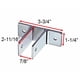 thumbnail image 5 of Juego de soportes para panel Harris Hardware de zamac fundido a presión de 2 cm, 5 of 6