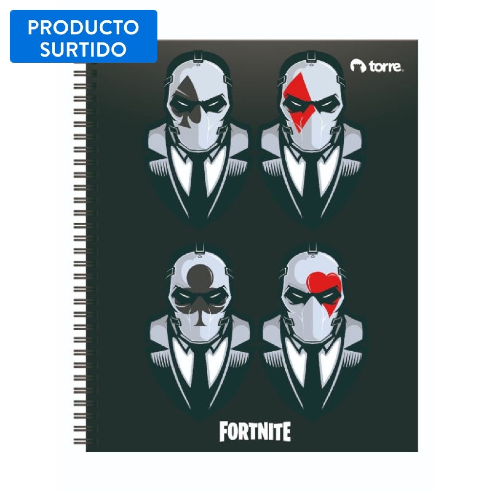 Cuaderno Universitario Clasico Fortnite 7mm 100 Hojas / Producto Surtido 1 Un Torre