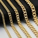 thumbnail image 1 of Stunning Men's Stainless Steel Cuban Link Chain Necklace - 60cm/23.62'' Artificial Jewelry Accessories 3.0mm/5.0mm/7.0mm Length, 1 of 4