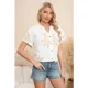 thumbnail image 1 of Blusa Mujer Manga Corta Algodón Botones Diseño Estampado 0076, 1 of 4