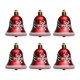 thumbnail image 2 of 6 Piezas De Colgantes De Campanas De árbol De Navidad Para Accesorios De Decoración De Interiores De Festivales Rojos, 2 of 5