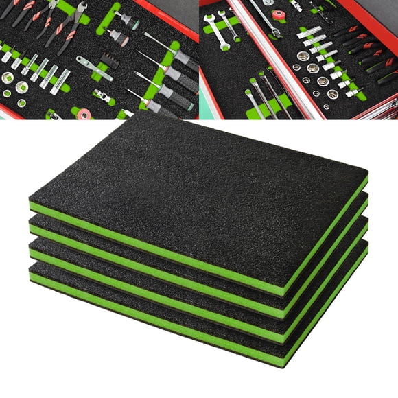 Espuma para Caja de Herramientas Precision Defined 40 cm Pack de 4 Negro/Verde