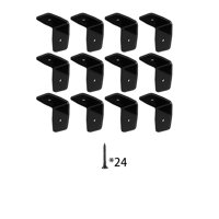 Xusx111 - 12 Pcs Black Pergola Hardware Clips Acero Galvanizado Rafter Soportes Clips Huracán Soportes Corbatas Con Tornillos Para Pergola De Madera, Viga De Madera, Joist De Techo