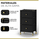 thumbnail image 4 of Velador Cajonera 3 Cajones Carry All® Moderno Negro Marco Metal Eco Cuero, 4 of 5