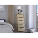 thumbnail image 3 of Cómoda Alta 5 Cajones 107x45x41 Cm Beige Y Blanco, 3 of 9
