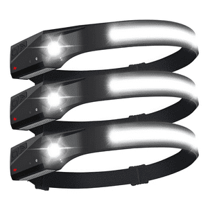 Genérico - 3X Linterna De Cabeza Cintillo Recargable Lampara Minero