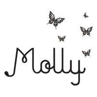 Rienda Libre Graphics - Decomural Personalised Name Butterflies Ws-44221