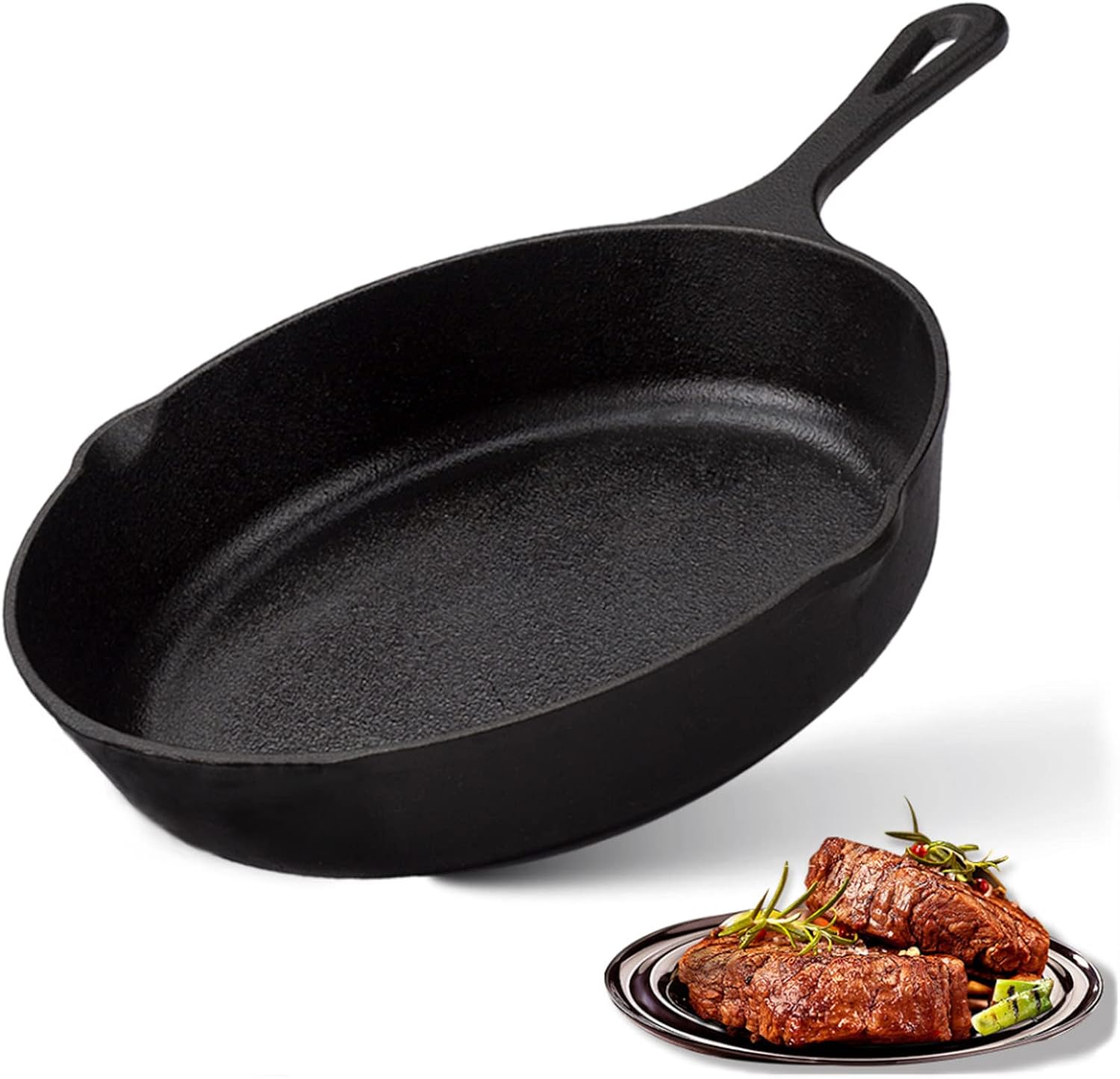 Wakeshome - Sarten Fierro Hierro Fundido 16Cm Antiadherente Color Negro