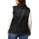 thumbnail image 3 of Chaleco de Jean sin mangas con dobladillo sin rematar para mujer de talla grande Agnes Orinda 2X Negro, 3 of 7