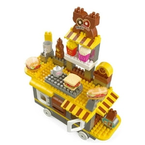 Genérico - Juguete Carrito De Comidas En Bloques Y Figuras 117 Piezas