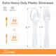 thumbnail image 2 of Lamosi 100 Count Extra Heavy Duty Clear Plastic Forks and Spoons, 2 of 3
