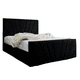 thumbnail image 1 of Base De Cama Doble Respaldo Super King Felpa Negro, 1 of 2