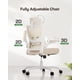 thumbnail image 2 of Silla De Oficina Ergonómica Con Respaldo Alto De Malla Blanca, 2 of 7