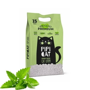 Arena Sanitaria Pipicat Extraglutinante Gatos 15Kg - Menta