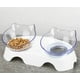 thumbnail image 1 of Plato Doble Para Mascotas Con Forma De Gato, 1 of 4