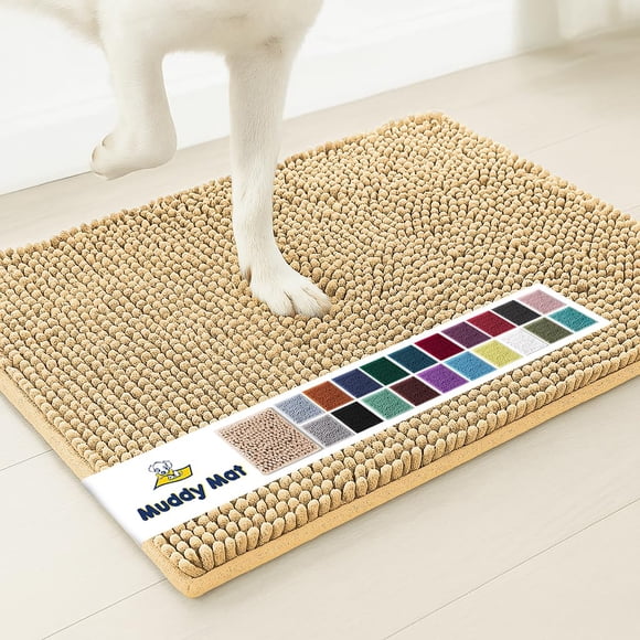 Felpudo para perros Muddy Mat® de microfibra superabsorbente, color beige