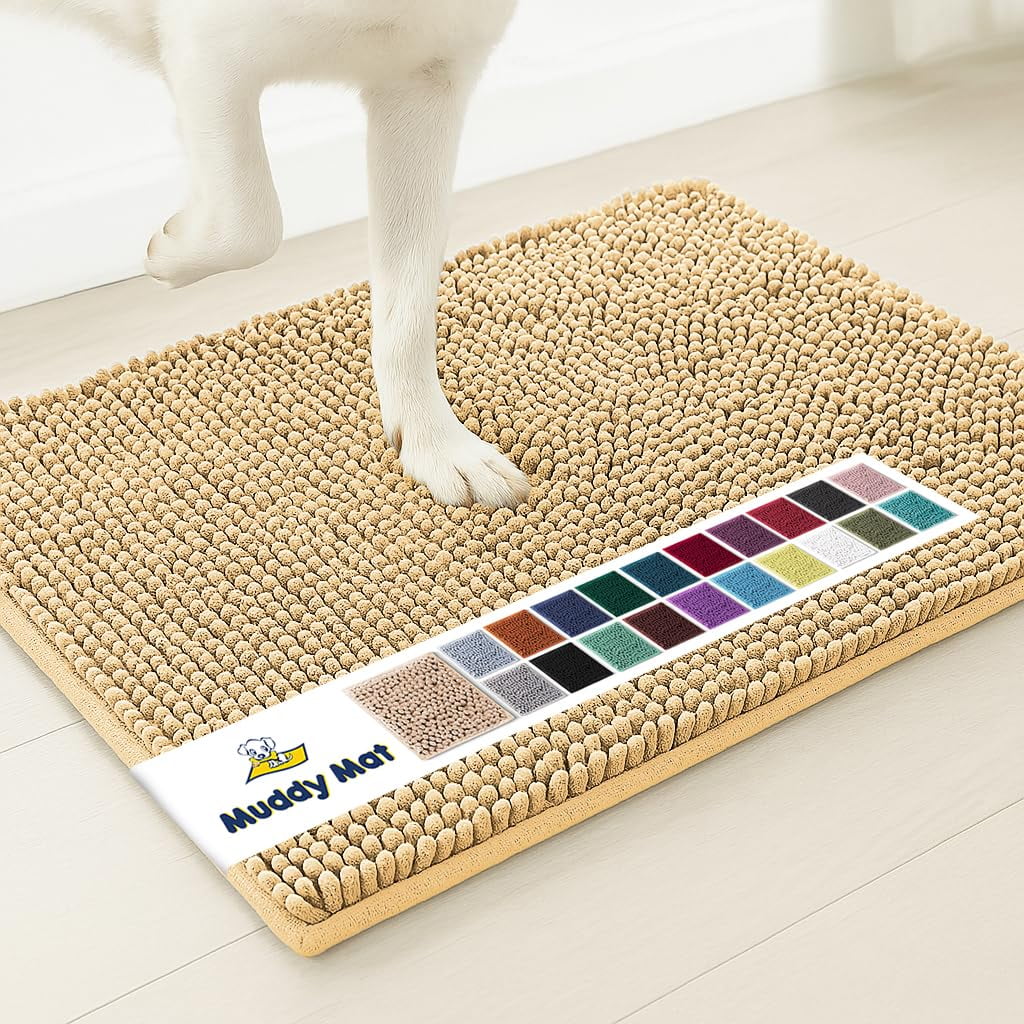 Felpudo Muddy Mat De Microfibra Superabsorbente, 60 X 90 Cm, Color Beige