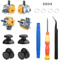 Genérico - 4 Pack Joysticks, Repuesto Para Mando Ps5, Sensor Analógico 3D Efecto Hall Módulo Joysticks Con Tapa Thumbsticks, Accesorios Para Mando Ps 5, Incluye Herramientas De Instalación-Paquete De 4