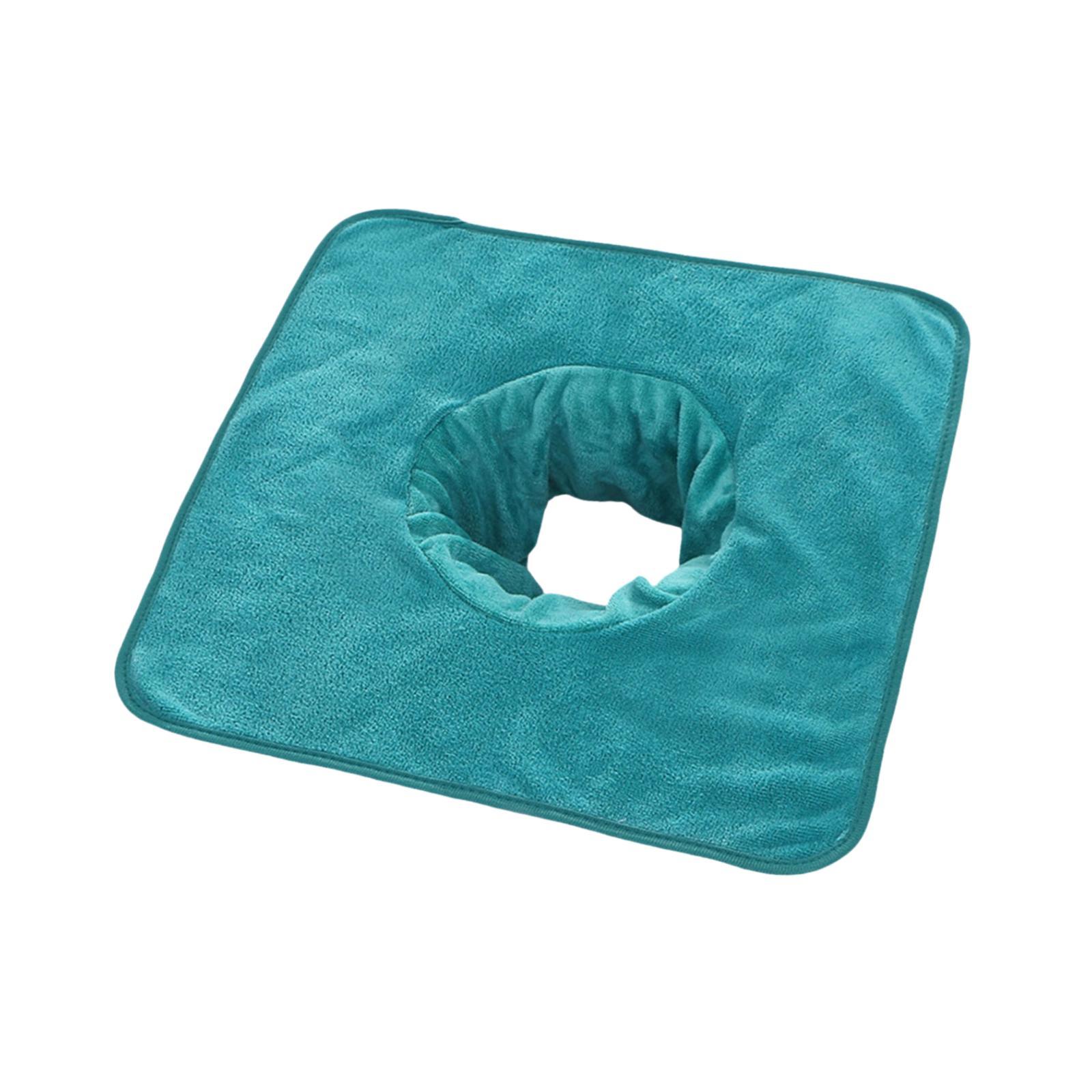 Ioensy - Toalla Para Mesa De Masajes De Salón, Funda De Almohada Facial, Toalla Con Orificio Para El Cuidado De La Piel, Color Verde