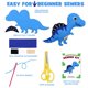 thumbnail image 4 of Kit de costura para manualidades con dinosaurios CiyVolyeen, hazlo tú mismo para niños de 8 a 12 años, 4 of 7