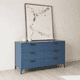 thumbnail image 2 of Cómoda "Osorno" 3 Cajones Mueble de Madera - Azúl Marino - 120x40x90 cm, 2 of 3