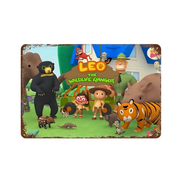 Leo Guardabosques de la Vida Silvestre Cartel Metálico, Decoración de Pared de Cartel Metálico Personalizado para Regalos de Fans, Amigos, Familia y Amantes 30*40cm