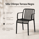 thumbnail image 5 of Silla Terraza Negra Para Espacios Exteriores Modernos, 5 of 8