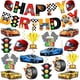 thumbnail image 2 of Decoraciones de fiesta KORHONEN con temática de coches de carreras para cumpleaños de niños y adultos, 2 of 8