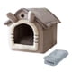 thumbnail image 1 of Tienda de campaña para mascotas pequeñas, cama cueva para gatitos, color gris claro, con cojín extraíble, lavable, cueva para gatos, cama para conejil M, 1 of 5