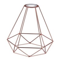 Ioensy - Lámpara Colgante Sombra Forma De Diamante Soporte Alambre Decoración Antigua Para Techo