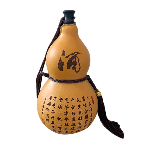 Botella de agua de 150 ml, tetera, pirograbado, artesanía, accesorios de fotografía, decoración de mesa de calabaza, colgante de tetera para pesca al , estilo A