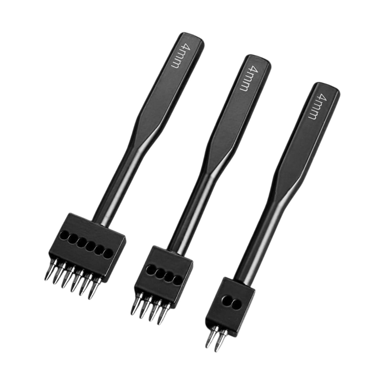 Bothyi - Kit De Perforadora De Cuero Dispositivos De Perforación De Artesanía En Cuero Para Principiantes Del Hogar 4 Mm