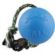 thumbnail image 1 of Jolly Pets RompNRoll Rope Ball Dog Toy, 8 in Large, Blue, 1 of 3